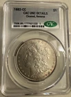 CAC 1882-CC Morgan Silver Dollar $1 UNC Details Cleaned Reverse (777921232)