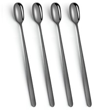 Long Handle Ice Tea Spoons 9.1inch Black Matte Spoon Stainless Steel Coffee Spoo