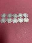 Barber Dimes - 90% Silver - (Lot of Ten) Full Date Excellent Coins Random Years