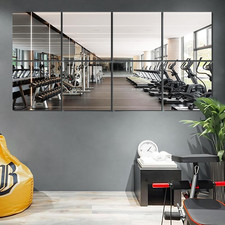 Vlush Home Gym Mirror Tiles 11'' X 11'' X 8PCS Full Body Mirror Full Length & Wa