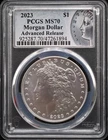 2023 Morgan PCGS MS 70 Advanced Release #26MAR084