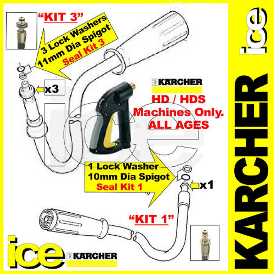 KARCHER HD HDS PRESSURE HOSE SWIVEL O-RING SEAL KIT 745 601 GENUINE SPARE PART