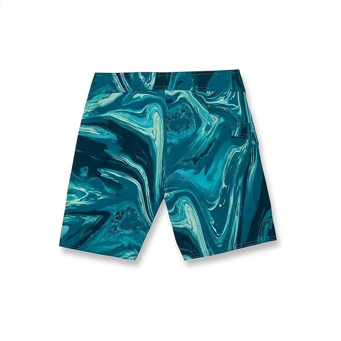 Volcom Boy's 28/16 Psyche Marble Teal  Board Shorts  Mod Tech - Image 2 of 2