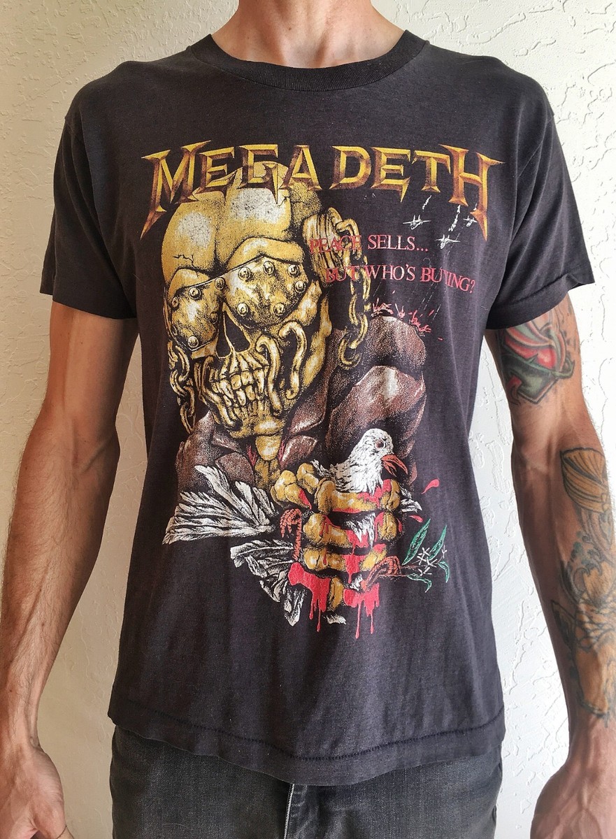 メガデスTシャツ　1987年製　レア Vintage 1987 Megadeth Peace Sells Concert T-Shirt Screen
