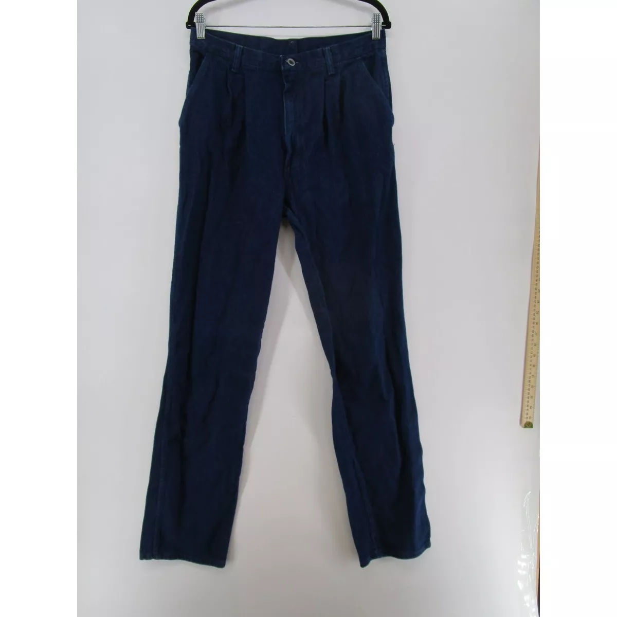 Men's pleated front denim pants sales