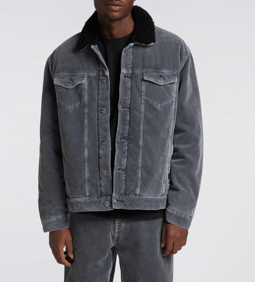 EDWIN TRUCKER JACKET LINED I029813 EBONY STONE WASHED M