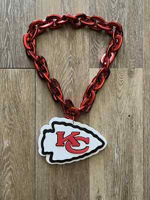 Kansas City Chiefs Football 3D Fan Chain Big logo Necklace Foam Red Chain