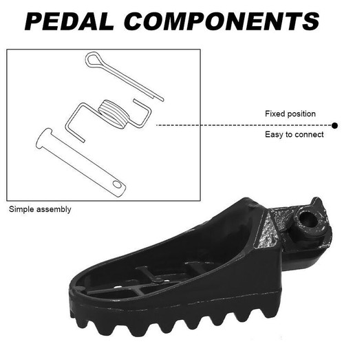 2x estriberas pedal reposapiés ancho grasa reposapiés para Honda CR CRF XR Yamaha PW50 80 8 mm - Imagen 9 de 13