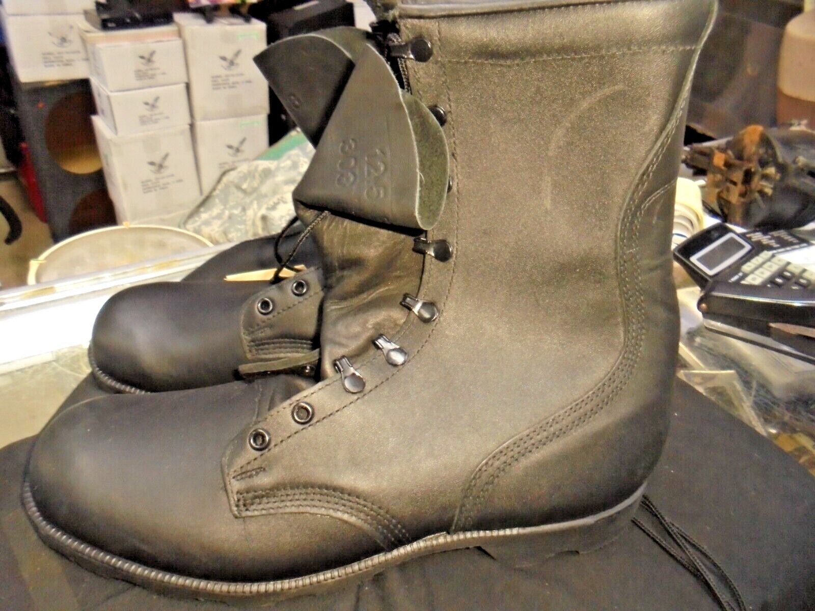 BOOTS, COMBAT, MILDEW AND WATER RESISTANT DIRECT MOLDED SOLE (SIZE 12.5