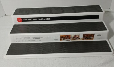 copco large non skid shelf organizer 15X9X3 inch white new
