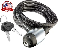 Candado De Seguridad Para Bicicleta Moto Llave Antirrobo Cerraduras 8mm Lock NEW