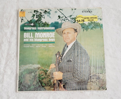 Bill Monroe and His Bluegrass Boys ''Bluegrass Instrumentals'' 33 RPM Vinyl LP