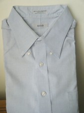 IZOD Men's Dress Shirts, 100 Cotton, XXL, Pale Blue, 34/35, New.
