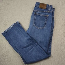 Tommy Hilfiger Jeans Mens 34x32 Blue Denim Distressed Retro Medium Stretch VTG