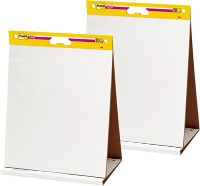 Post-it Super Sticky Portable Tabletop Easel Pad 20x23 Inches, 20 Sheets