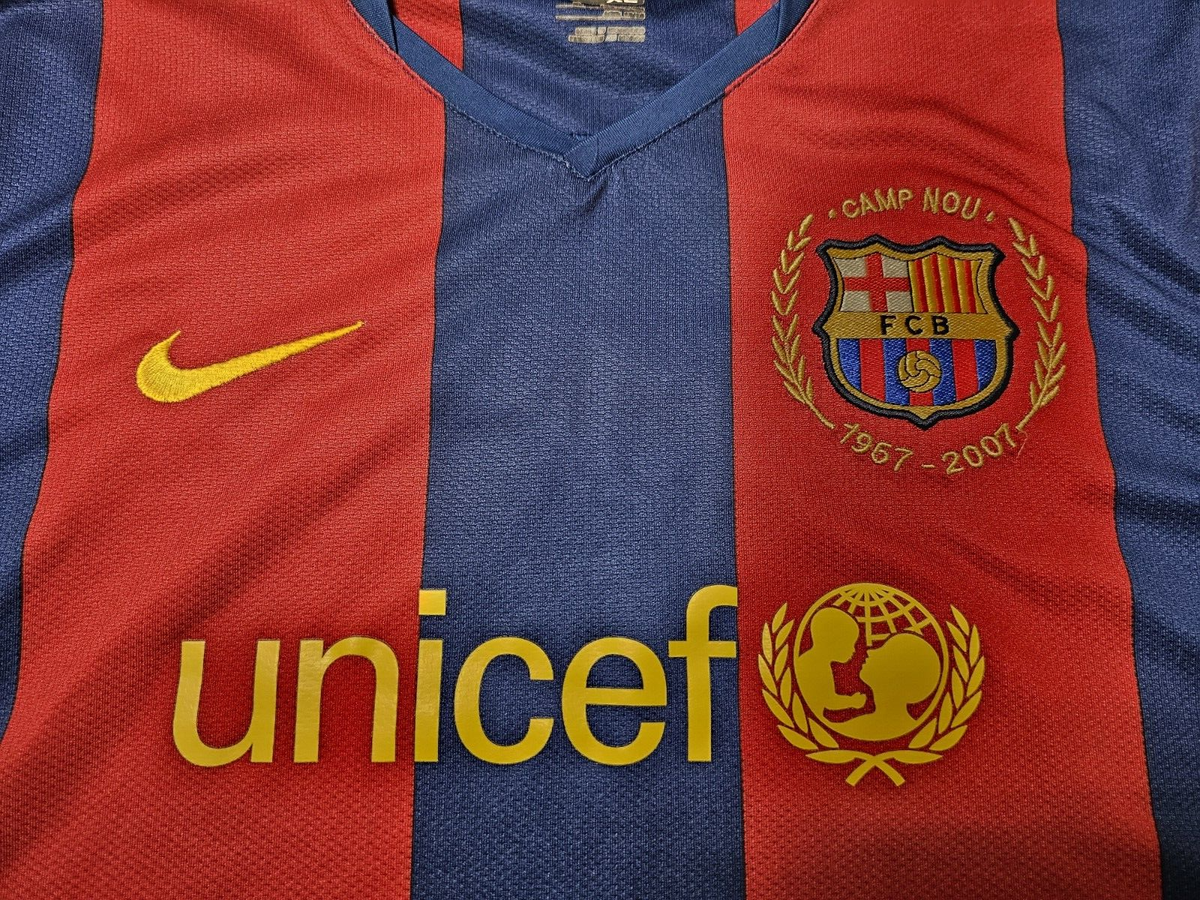 BARCELONA 2007 2008 HOME FOOTBALL SHIRT SOCCER JERSEY BOYS 13-15Y