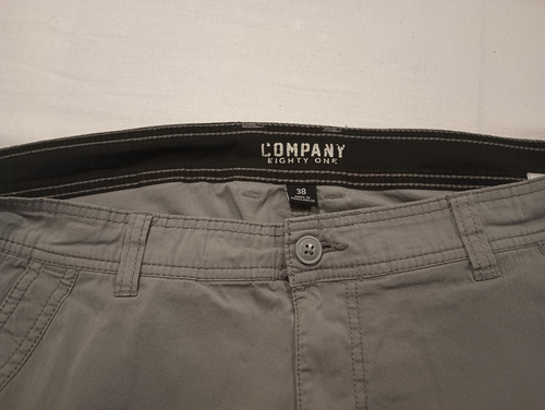 Company Eighty One Cargo Shorts, 38x10 Color Gray, Cotton/Nylon/Spandex