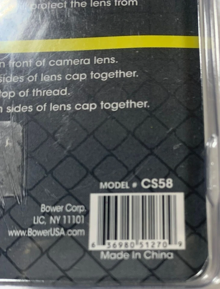 Bower CS58 58mm Pro Series II Snap-On Lens Cap - Image 4 of 4