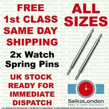 2x Stainless Steel Watch Pin Spring Bars 8mm to 25mm ALL SIZES - FAST!!