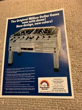Orginal 1988 ad 11- 8 1/4” Tournament soccer Foosball 1988 arcade game AD FLYER image