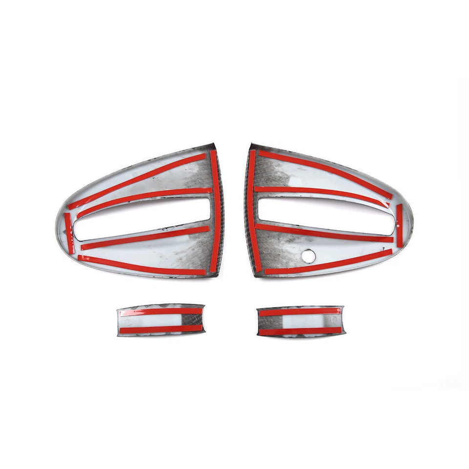 Cubierta de manija de puerta exterior ABS de fibra de carbono para Smart Fortwo 451 2009-2015 Foto 2 de 4