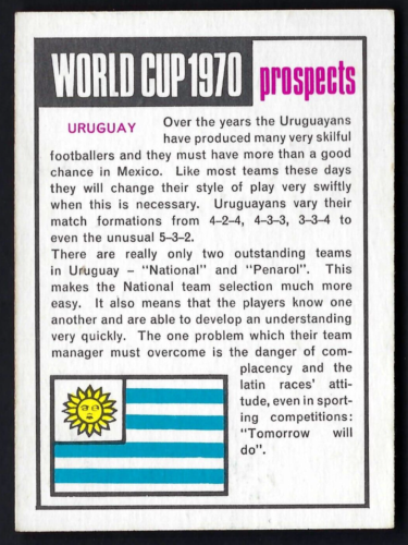 ANGLO - WORLD CUP 1970 - #35 URUGUAY (JOHN RADFORD) - 第 1/2 張圖片