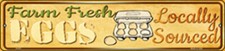 Farm Fresh Eggs Metal Street Sign 18" x 4"   Locally Sourced Outdoor Wall Decor