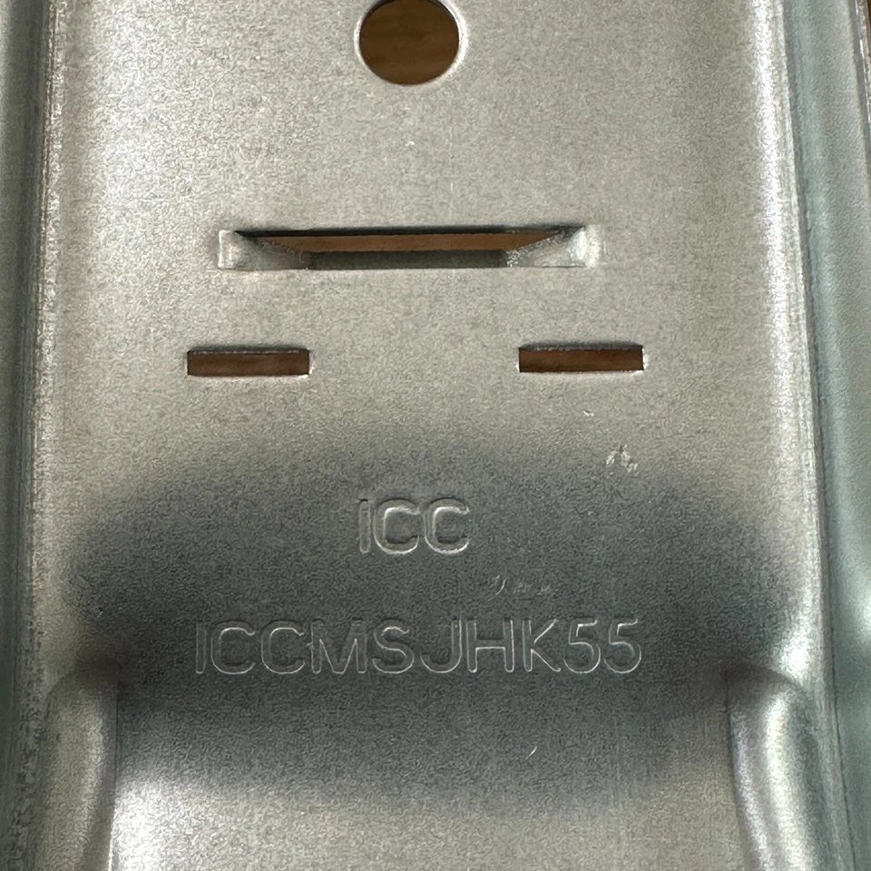 50 Pack 4" J Hook & Retainer Clip Wall Mount J-Hook J Hooks New in Box ICC Steel - Image 4 of 4