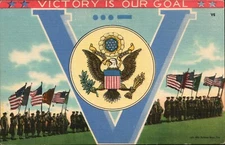 1941 Victory Is our Goal WWII Postcard Series Unused Military   R4