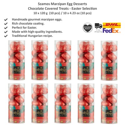 Szamos Marzipan Egg Desserts Chocolate Covered Treats Easter Selection 120gx10
