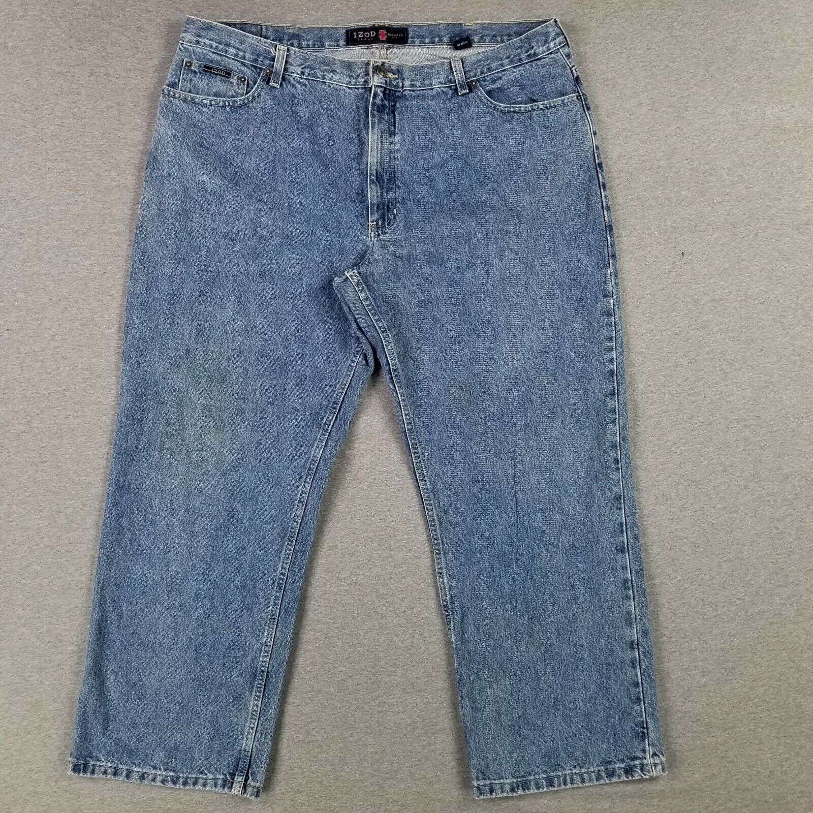 Vintage IZOD Relaxed Fit 42x30 Blue Jeans Baggy L… - image 1