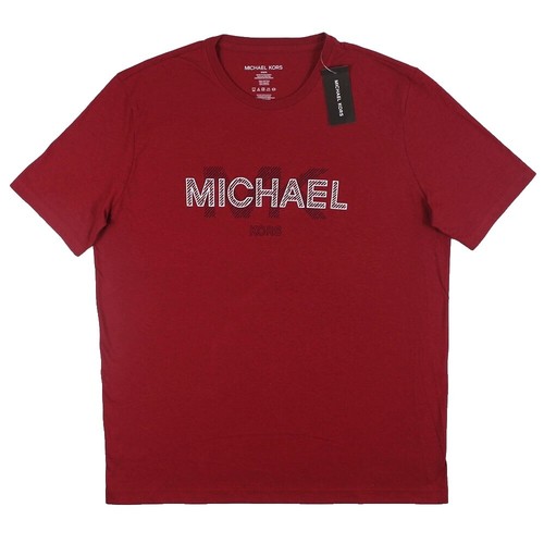 Tシャツ・カットソー Michael Kors Men T-shirt Pink CF4529HIV2 674 Michael Kors Men Shirt Medium Pink Spring Short Sleeve Crew