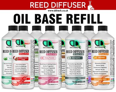 Reed Diffuser Oil Refill - Fine & Designer Fragrances Highly Concentrated!