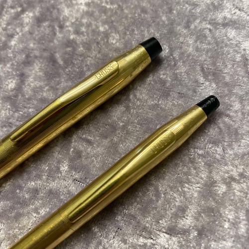 Vintage Cross Century 1/20 12kt Gold Filled Felt / Soft Tip Pen and Pencil Set - Picture 5 of 5