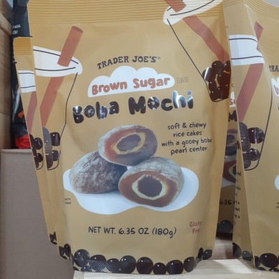 (2 Pack) Brown Sugar Boba Mochi 6.35 oz 180g by Trader Joe's