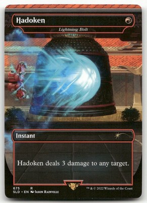 hadoken mtg card Lightning Bolt | Secret Lair Prowess (Whenever you cast a noncreature spell Hadoken // Commander (Vikya, Scorching