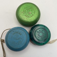 1950-60's Yoyo Lot Hi-Ker Spin Master, Duncan Beginners, Fli-Back Yo-yo