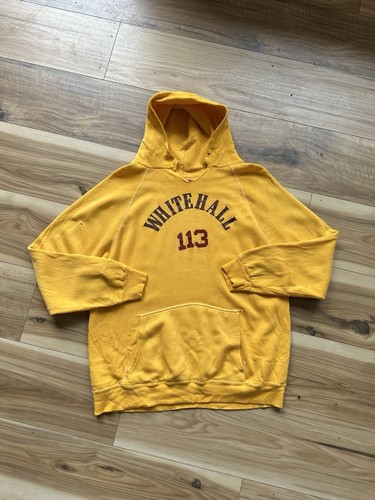 True Vintage 1960’s Soffee Athletics Whitehall School PA Hoodie Sweatshirt Sz L