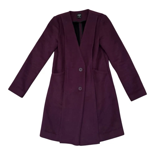Kate Spade Saturday Plum Wool Coat Size XS Extra Small