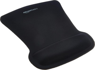 Amazon Basics Irregular Ergonomic Gel Computer Mouse Pad with Wrist Black