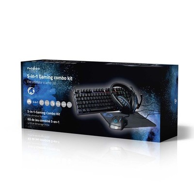 5-in-1 Gaming Set Tastatur Maus Headset Mauspad Komplettset Gaming Zubehör PC