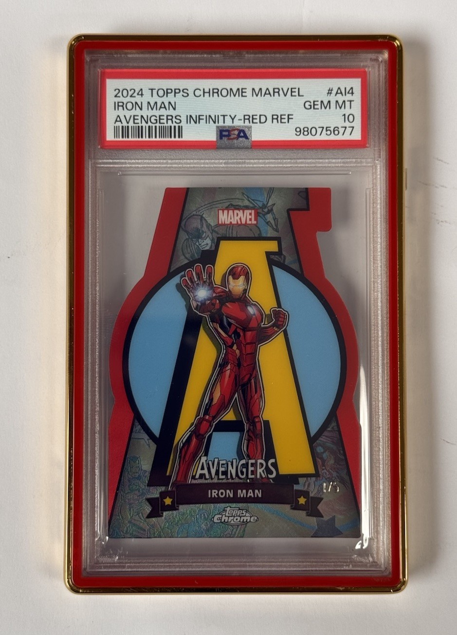 Iron Man #AI-4 Marvel 2024 Topps Chrome Avengers Infinity trading card — raw and PSA graded price guide