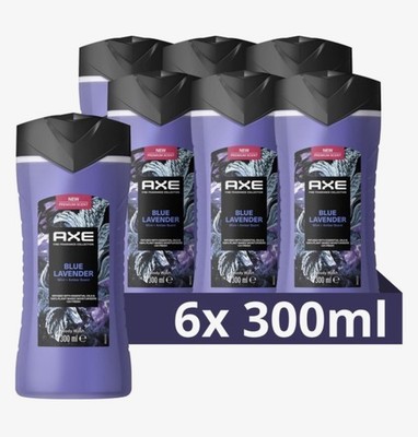 6er Pack AXE Fine Fragrance Collection Duschgel  Blau Lavendel   300ml