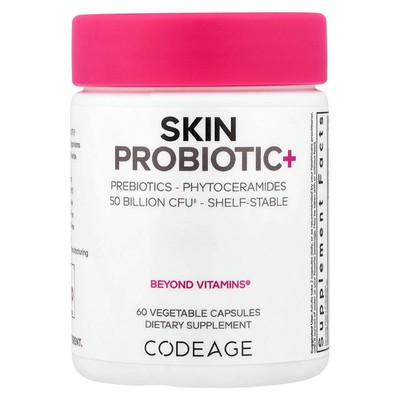 2 X Codeage, Skin Probiotic+, 60 Vegetable Capsules