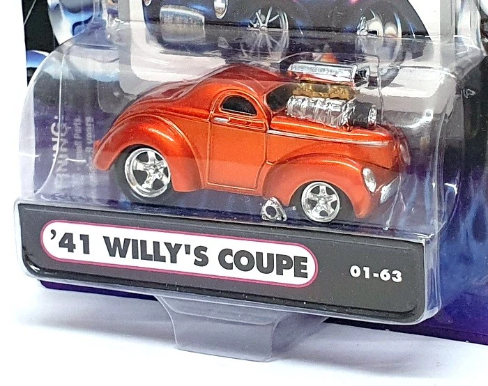 Muscle Machines 1/64 Scale 71151 01-63 - 1941 Willy's Coupe - Met. Lt. Copper - Image 2 of 4