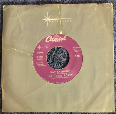 Ray Anthony & His Orchestra The Hokey Pokey 7'' Vinyl Capitol Mono X-6026