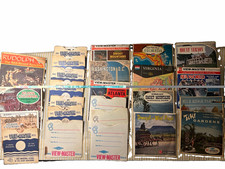 Massive Lot of 21 Vintage View-Master Reels Packets Florida DC 4 Empty Sleeves