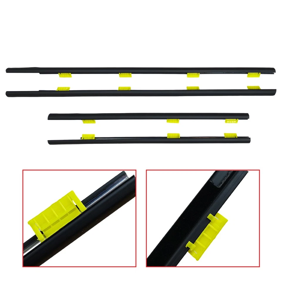 Para Honda CR-V 2005 LX CRV ventana resistente al clima 4 piezas barrido moldeado moldura exterior negro Foto 2 de 4