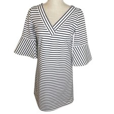 Skies are Blue White Striped Sheath Dress, NWT, XS