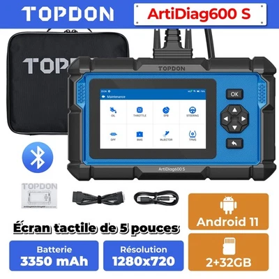HOT TOPDON AD600S OBD2 outil de Diagnostic de Voiture Lecteur de Code 4 Systèmes